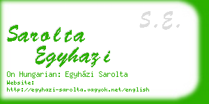 sarolta egyhazi business card